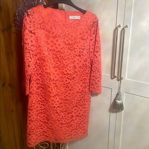 Elegant Trina Turk Coral Lace Dress size12